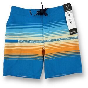 O'Neill Hyperfreak Heat Stripe Line 16" Board Shorts Boys Size 27 Large 14 16